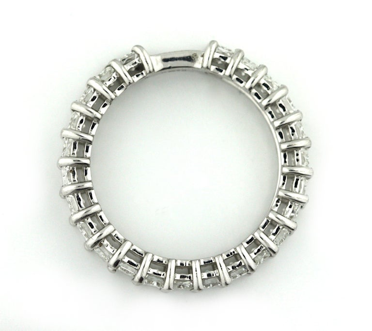 Platinum Diamond Eternity Band Ring For Sale 2