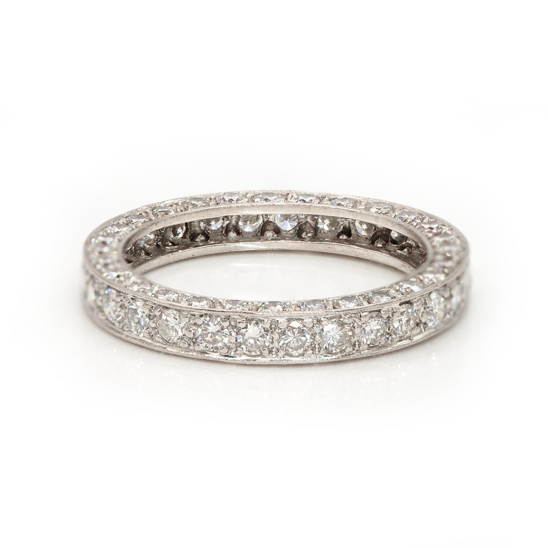 Platinum Diamond Eternity Ring For Sale 1