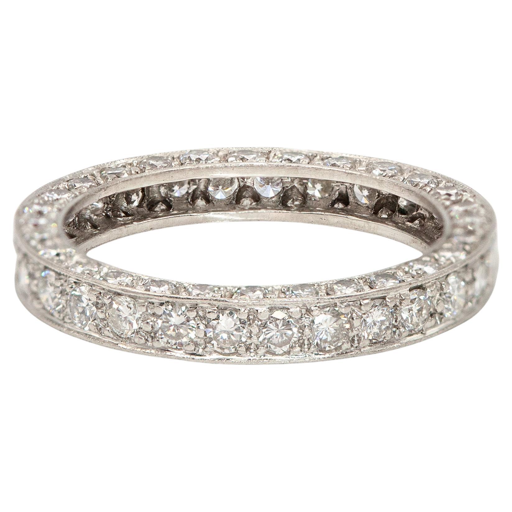 Platinum Diamond Eternity Ring For Sale