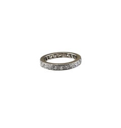 Platinum Diamond Eternity Band Ring Size 5.25 #25342