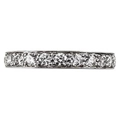 Platinum Diamond Eternity Band Ring Size 5.25 #25342