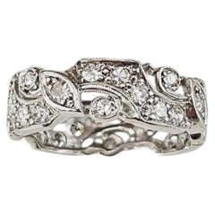 Platinum Diamond Eternity Band Ring Size 5.75 #24993