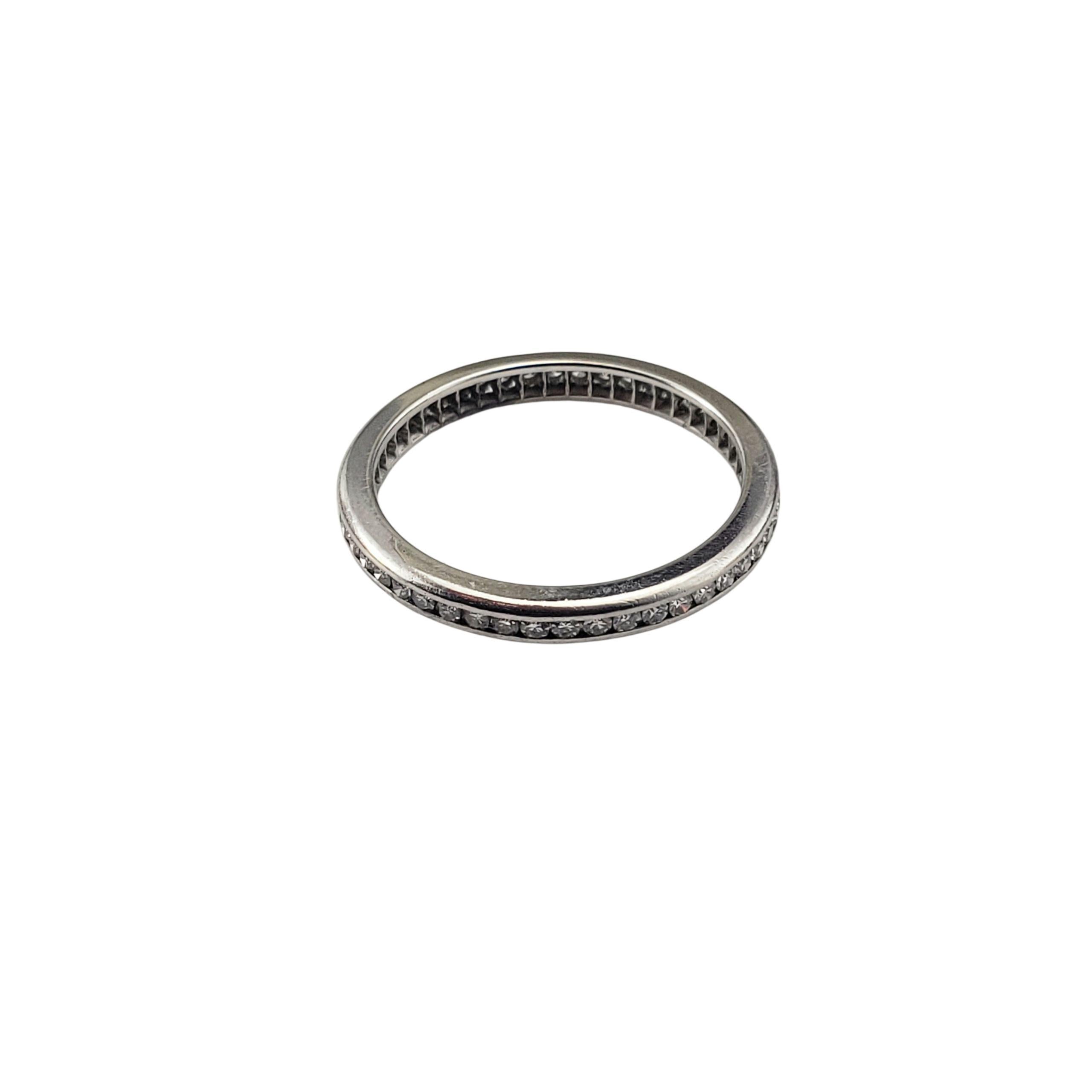 Taglio singolo Anello di platino con diamante eternità misura 6 #22311 in vendita