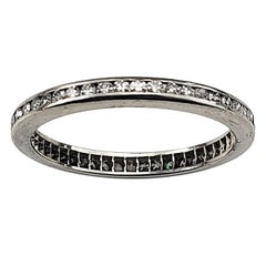 Anello di platino con diamante eternità misura 6 #22311