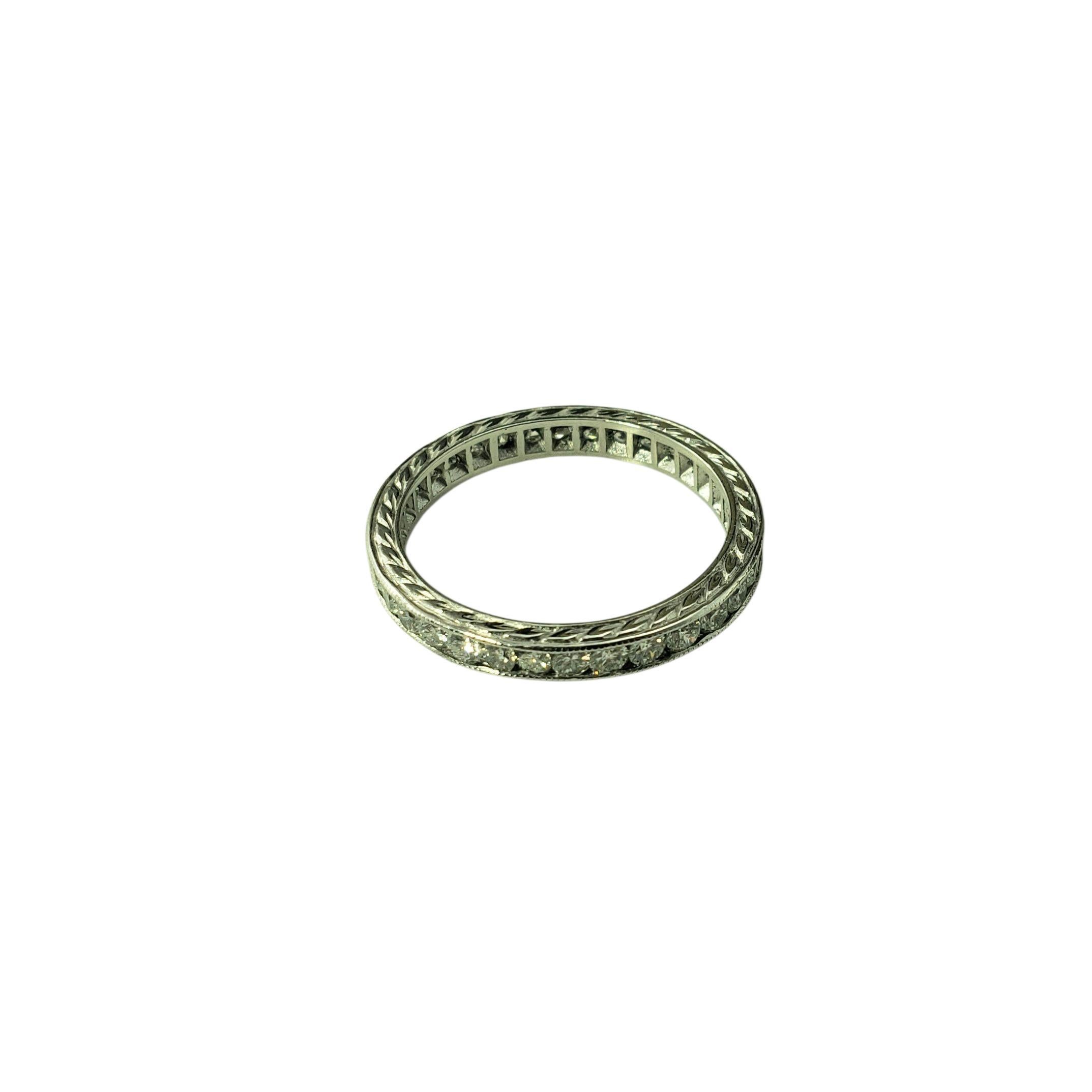 Brilliant Cut Platinum Diamond Eternity Band Ring Size 6 #22692 For Sale