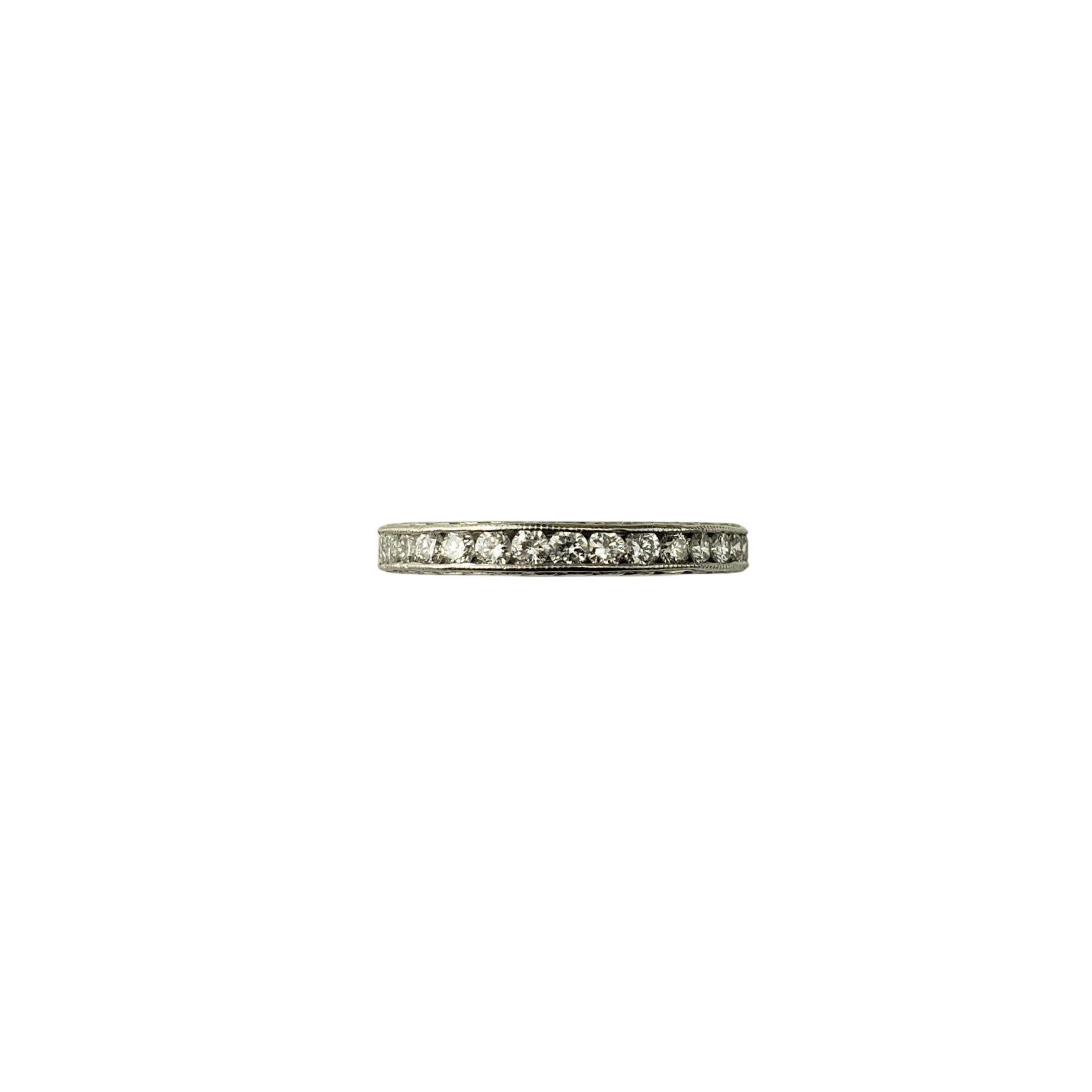 Platinum Diamond Eternity Band Ring Size 6 #22692 For Sale