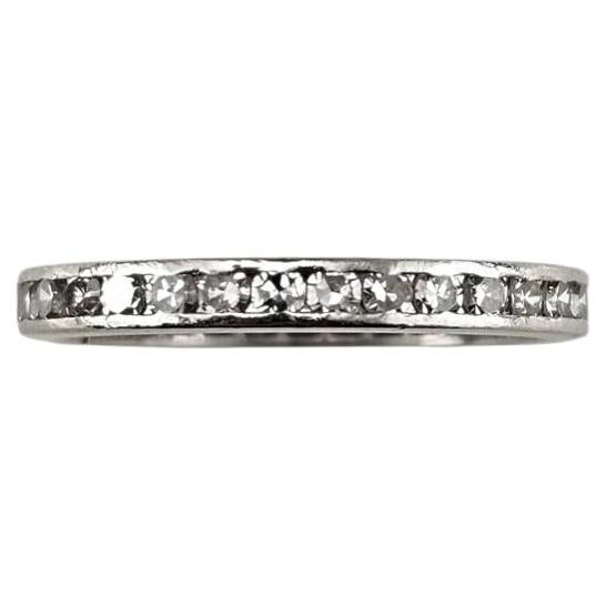 Ewigkeitsring aus Platin mit Diamanten, Ringgröße 6,75 #25343