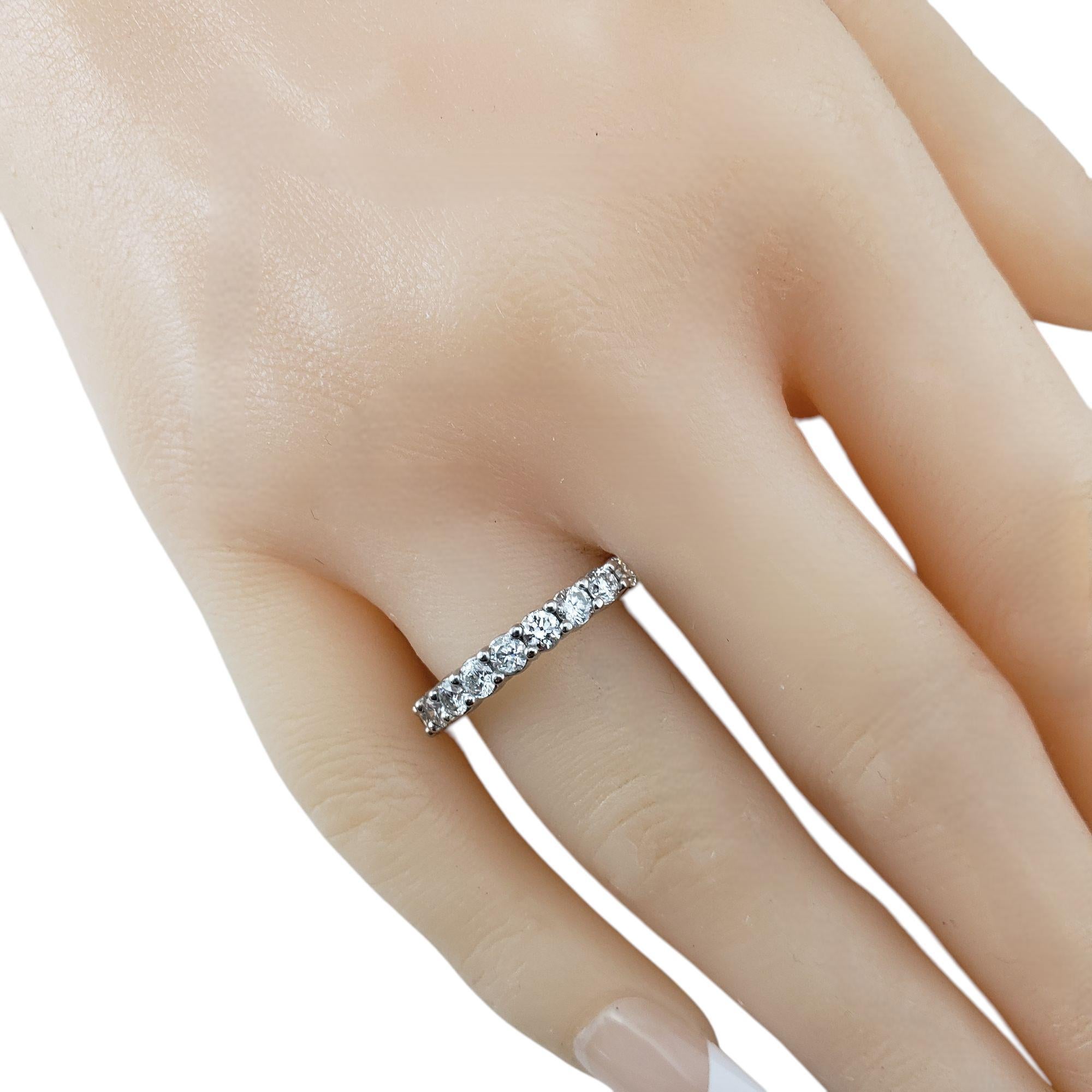 Platinum Diamond Eternity Band Ring Size 6.75-7 #21344 For Sale 1