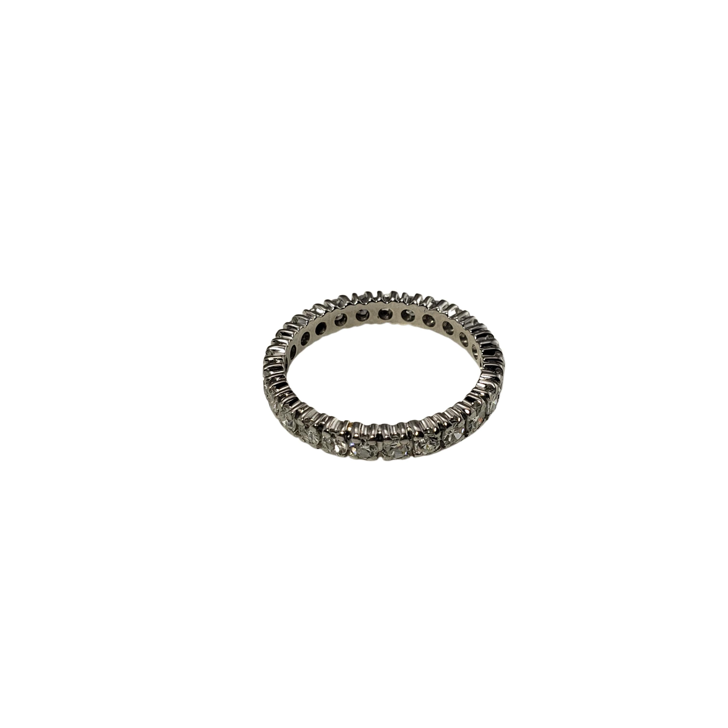 Platinum Diamond Eternity Band Ring In Good Condition For Sale In Washington Depot, CT