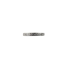 Vintage Platinum Diamond Eternity Band Ring Size 7 #15809