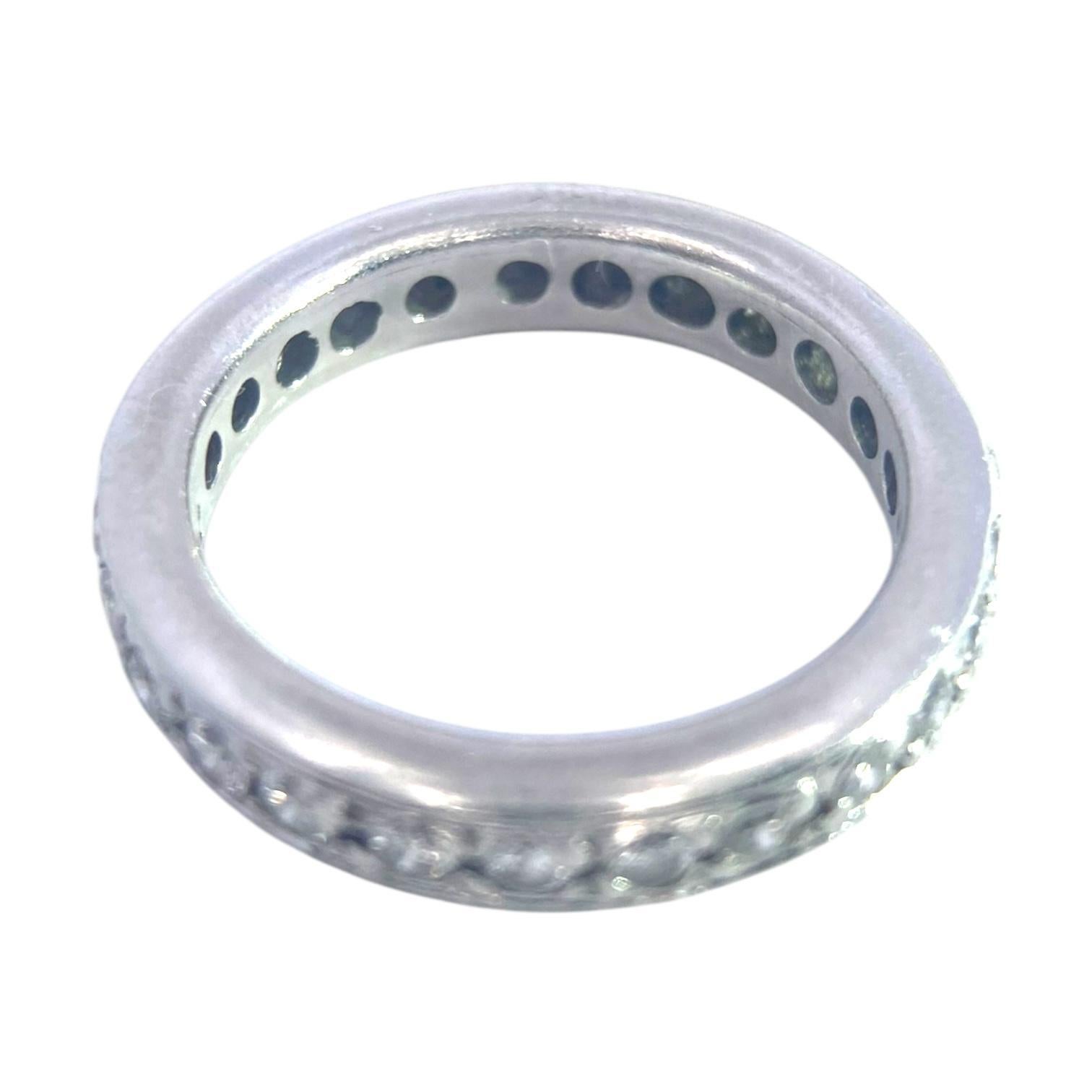 Contemporain Bague d'éternité en platine avec diamant Taille 7 en vente