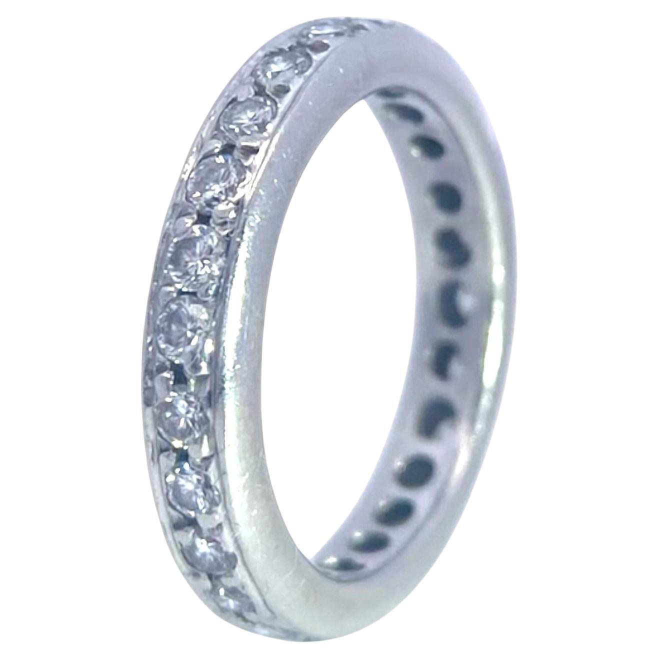 Platinum Diamond Eternity Band Ring Size 7