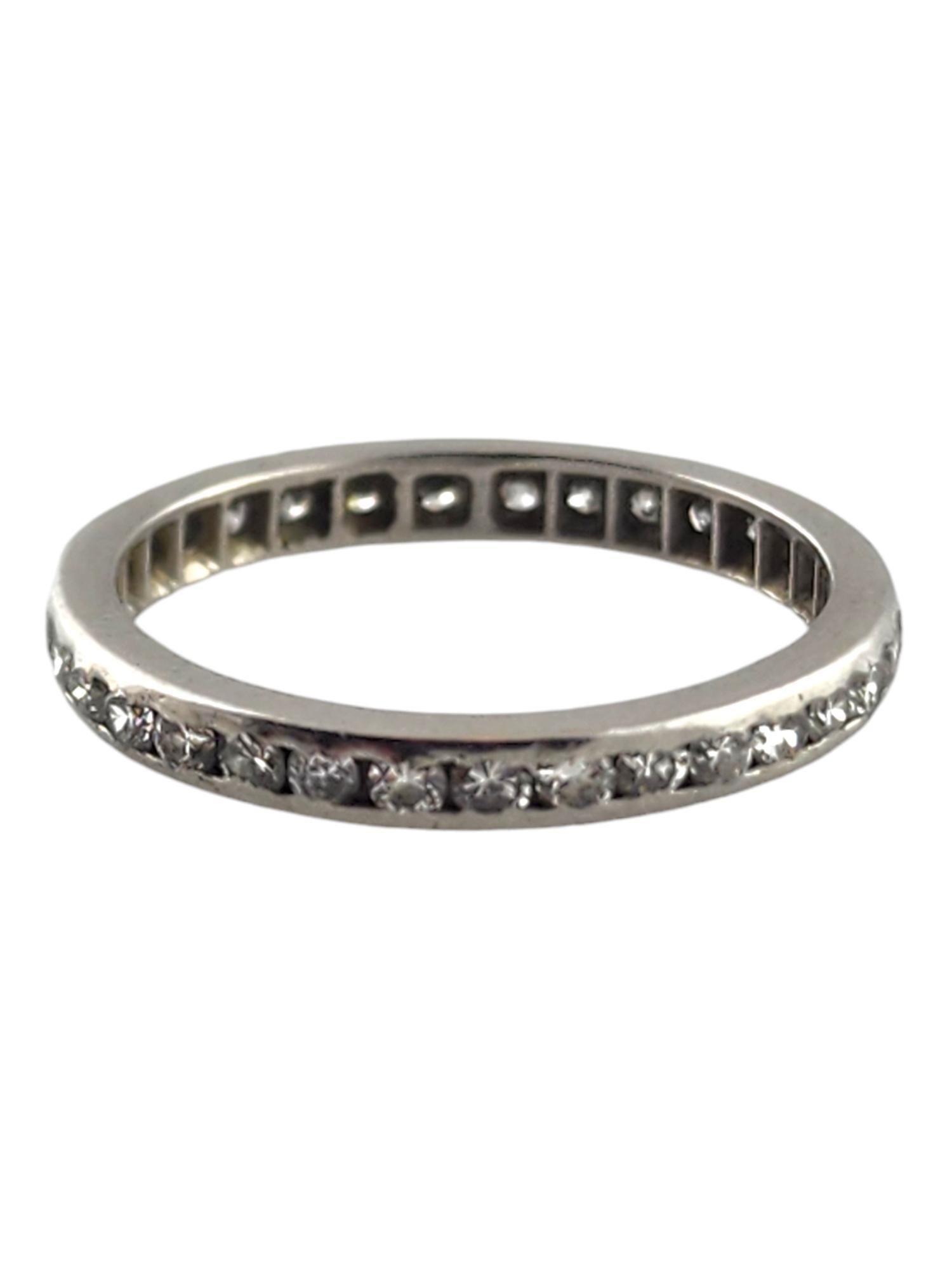 Brilliant Cut Platinum Diamond Eternity Band Ring Size 7.5 #19206