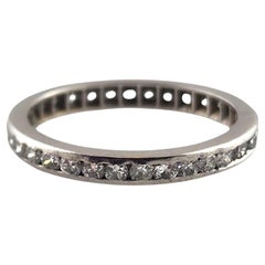 Platinum Diamond Eternity Band Ring Size 7.5 #19206
