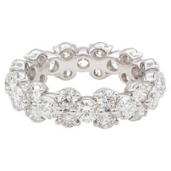 Platinum Diamond Eternity Band Wedding RIng 4.20ctw F-G/VS-SI