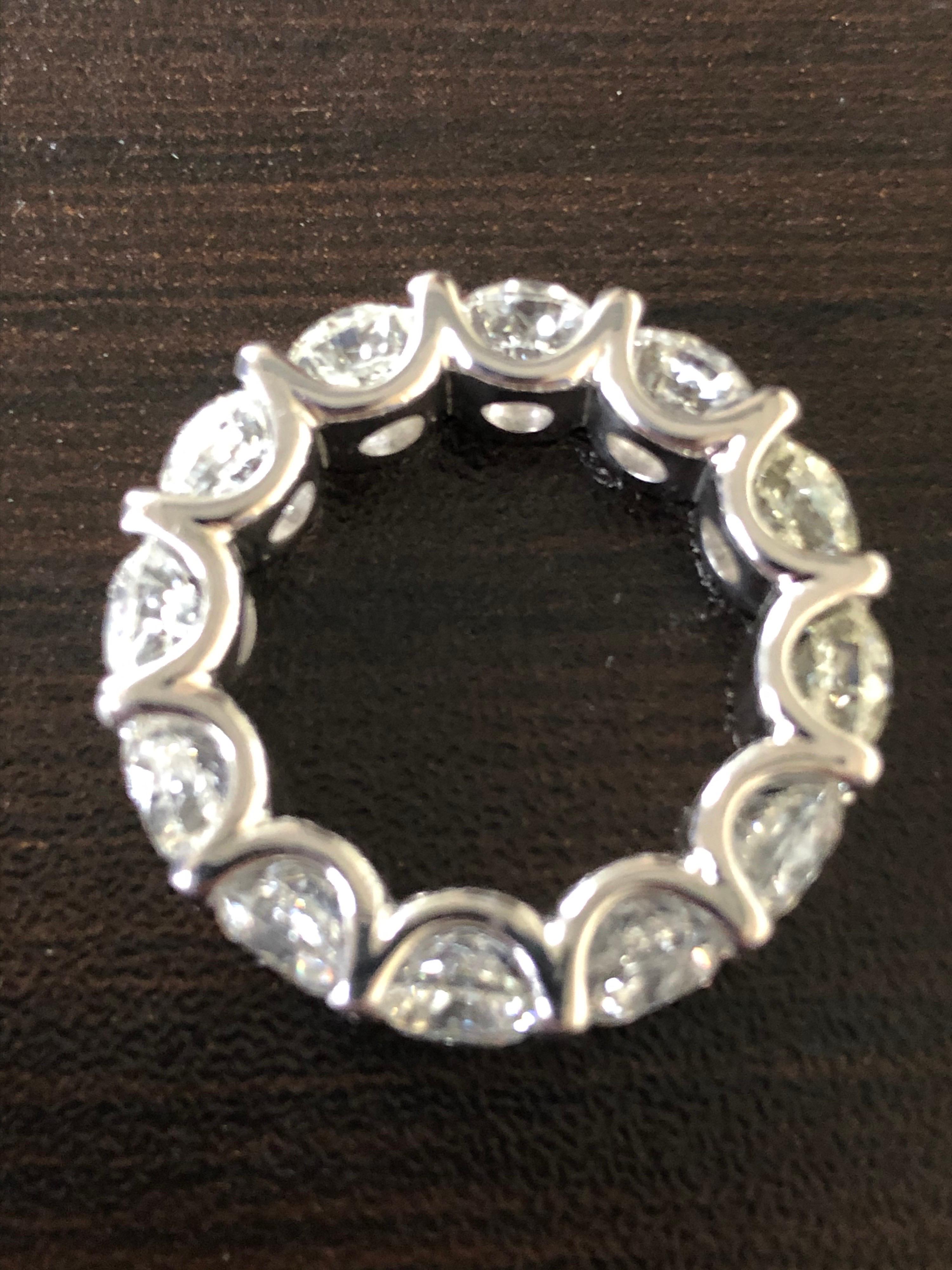 Platinum Diamond Eternity Ring 8.50 Carats In New Condition For Sale In Great Neck, NY