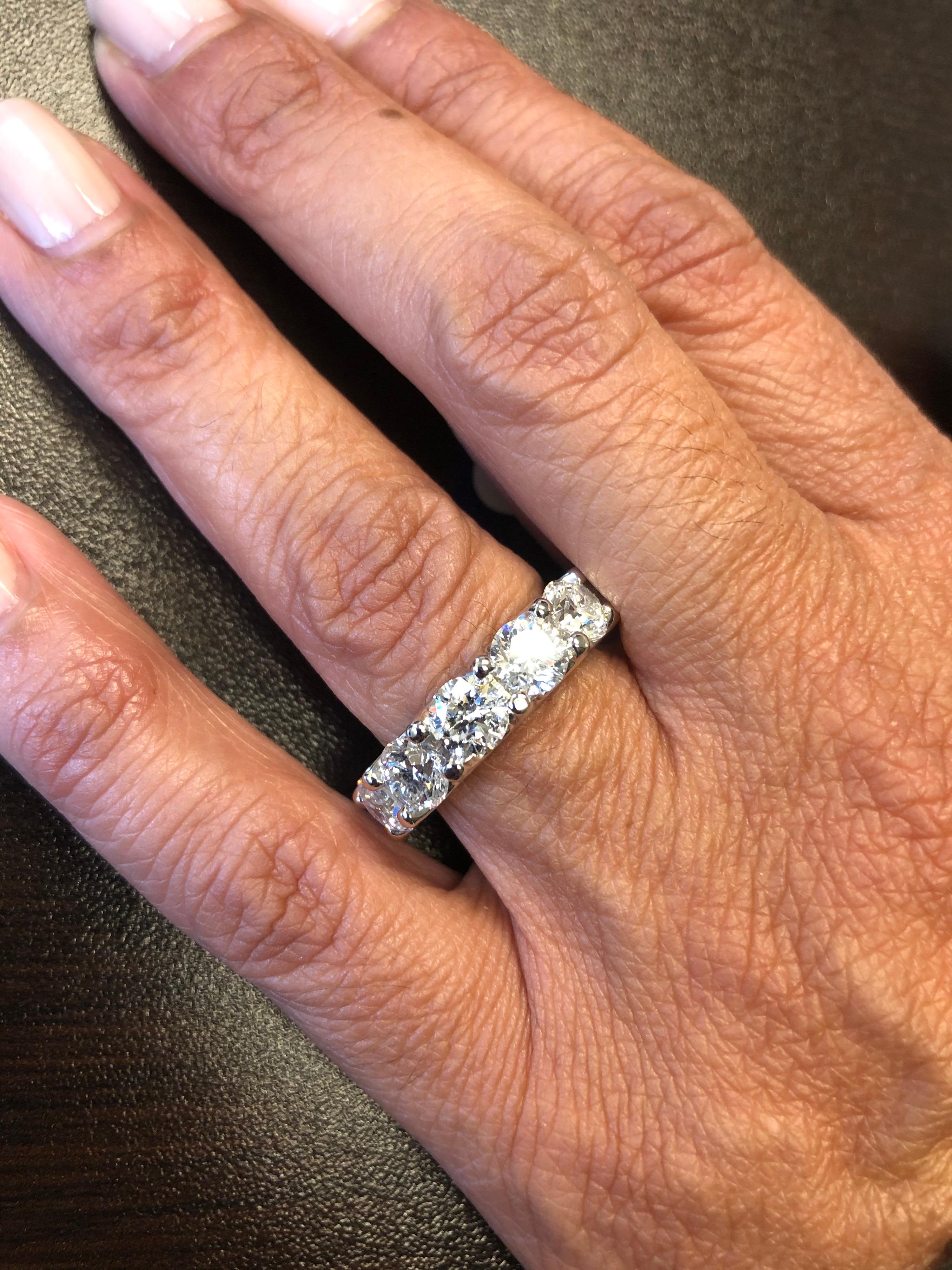 Women's Platinum Diamond Eternity Ring 8.50 Carats For Sale