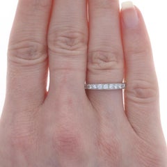 Platinum Diamond Eternity Wedding Band - Round Brilliant 1.25ctw Ring Sz 6