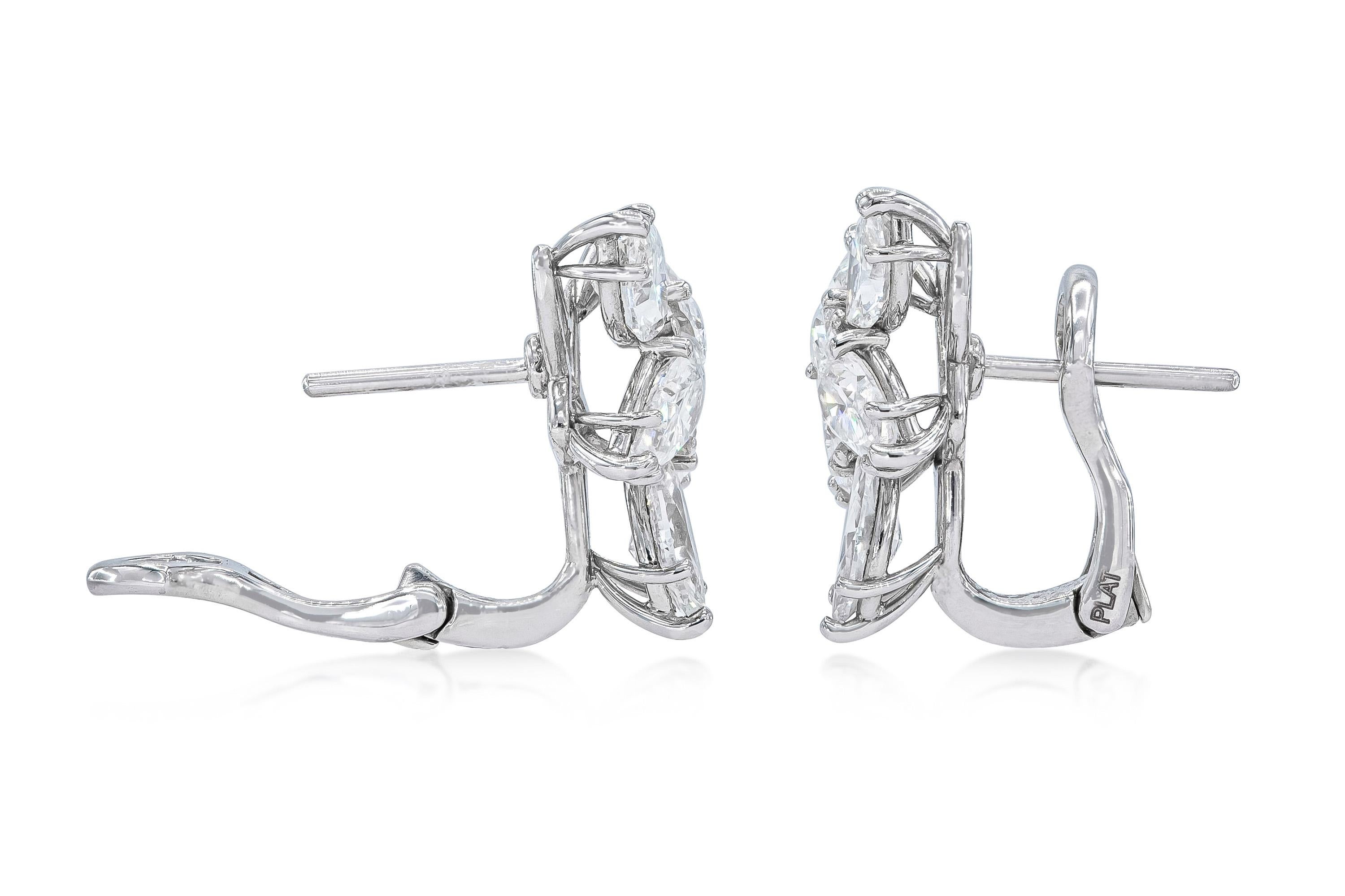 Platin Diamant Ethereal Constellation Ohrringe DTw. 4,02 Karat (Tropfenschliff) im Angebot