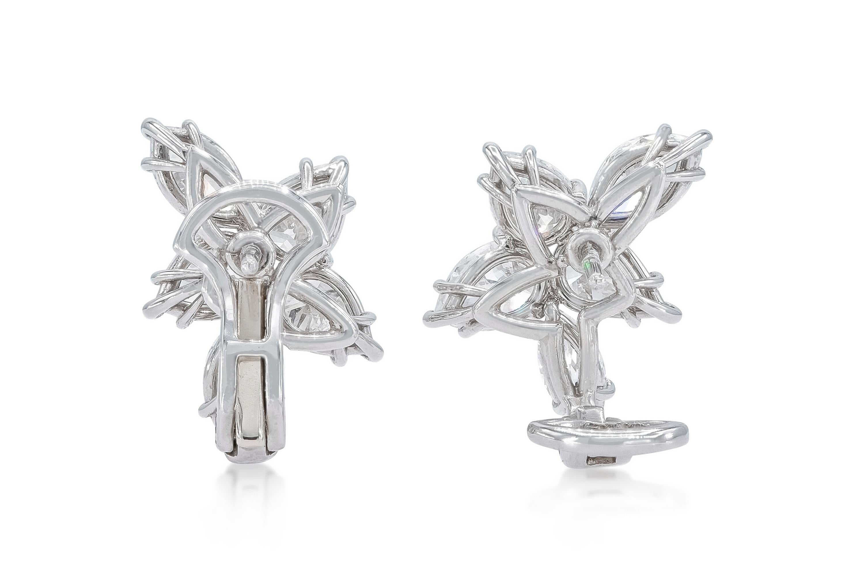Platin Diamant Ethereal Constellation Ohrringe DTw. 4,02 Karat im Zustand „Neu“ im Angebot in New York, NY
