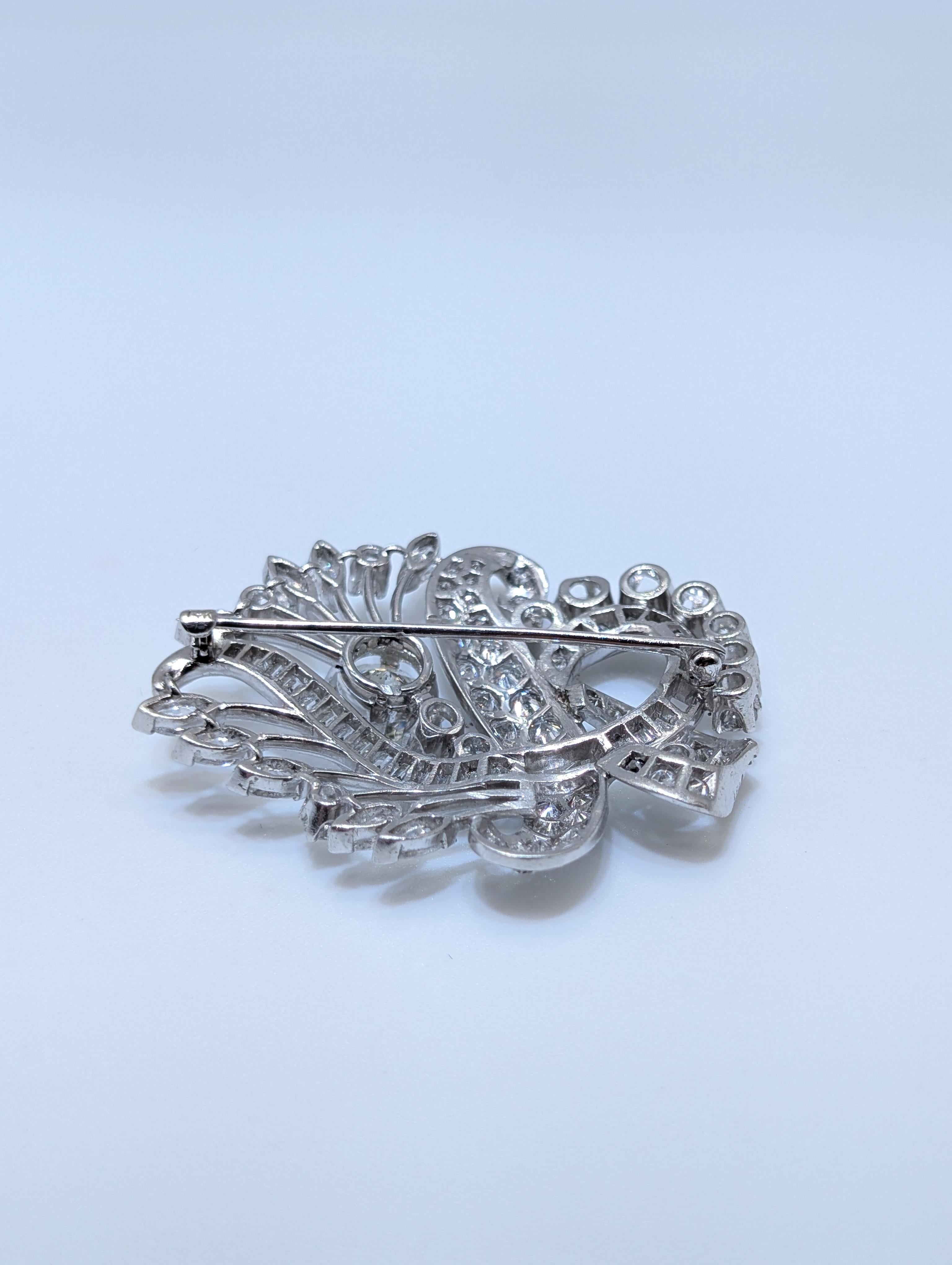da uomo o donna Spilla di platino con diamante in vendita