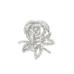 Platinum Diamond Floral Brooch