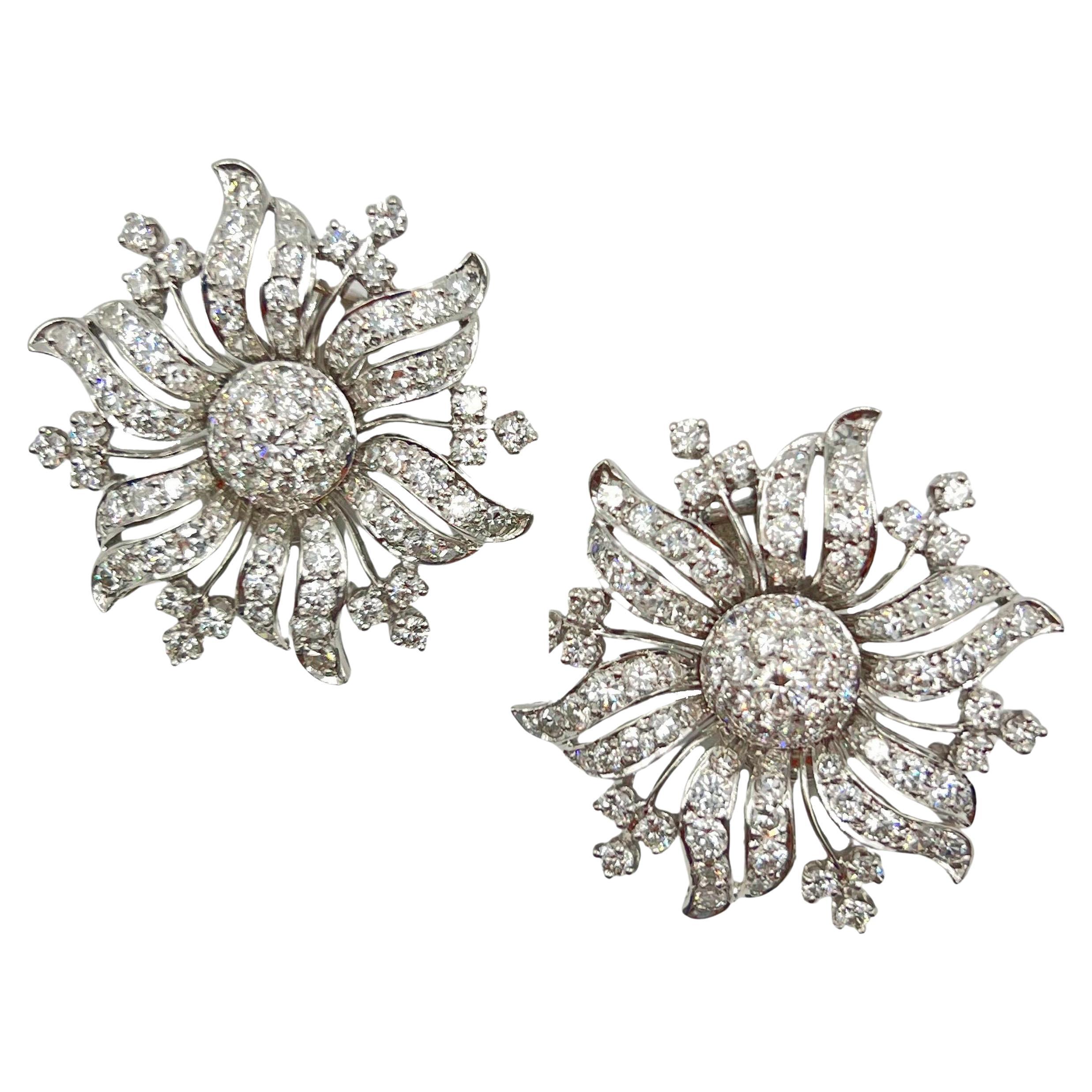 Impressive Emerald Earrings and Pin Set at 1stDibs