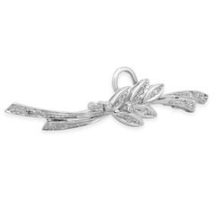 Broche « Feuillage » en platine et diamants
