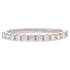 Platin Diamant Französisch Set Hochzeit Band - Runde Brillant .41ctw Ring
