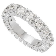 Platinum Diamond Full Eternity Wedding Ring 3.04ct