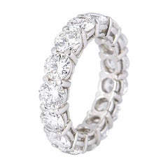 Platinum Diamond Full Eternity Wedding Ring 5.25 Total Carat
