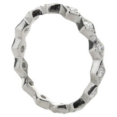 Platinum Diamond Geometric Band
