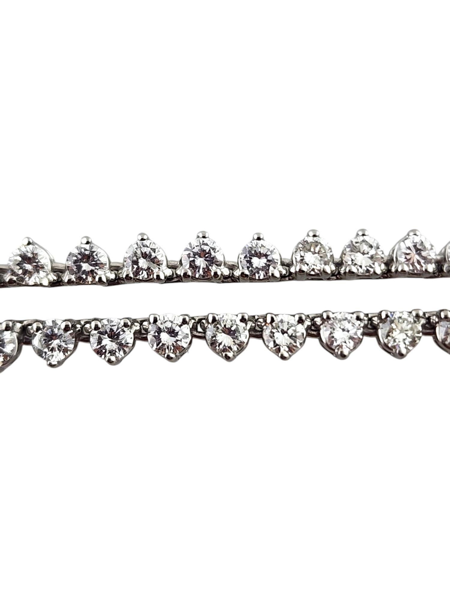 Contemporary Platinum Diamond Graduated Tennis Necklace 10cts  #18561