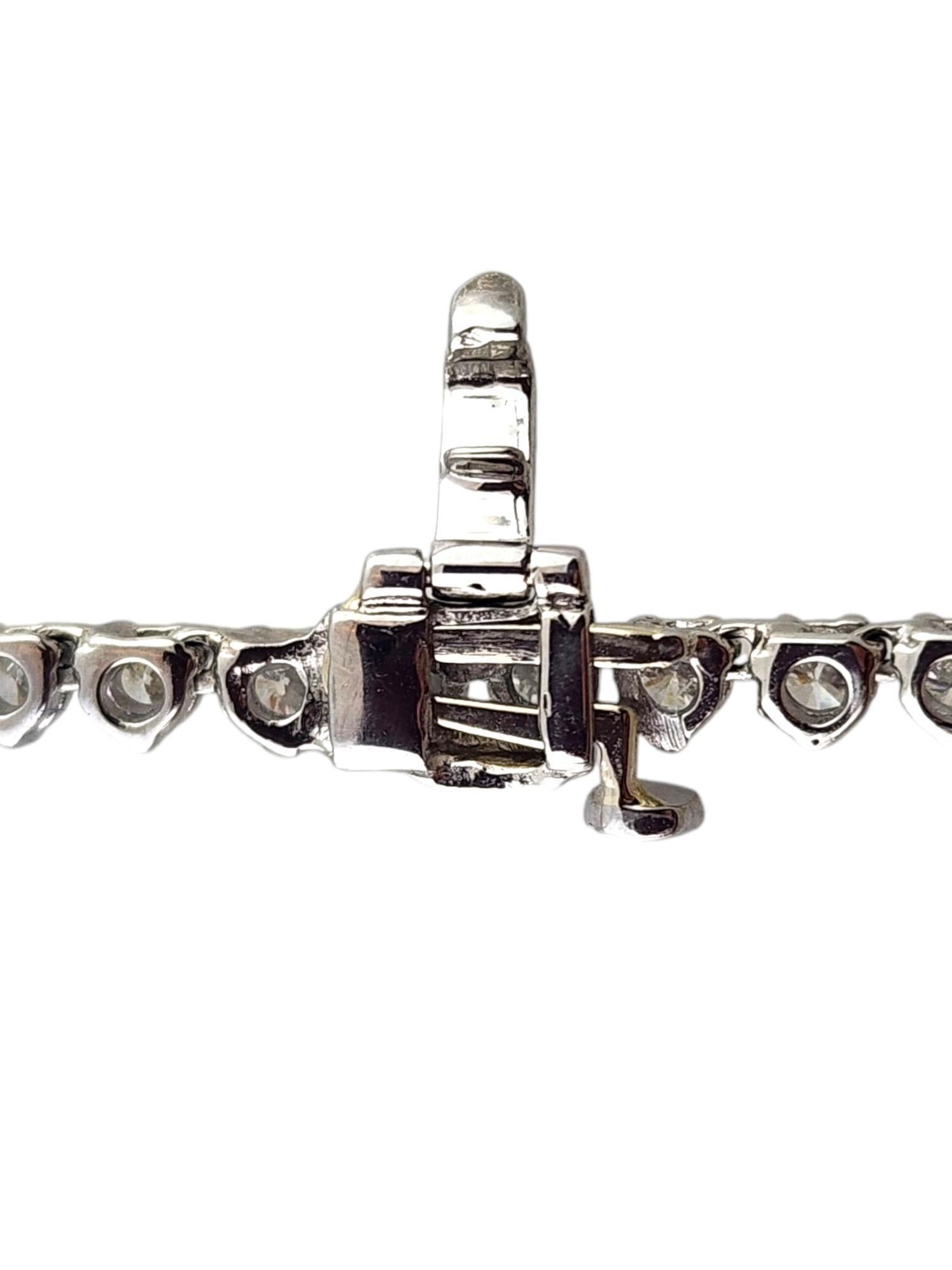 Women's Platinum Diamond Graduated Tennis Necklace 10cts  #18561