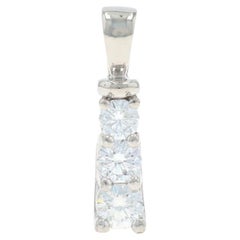 Platinum Diamond Graduated Three-Stone Journey Pendant Decagon 10 HA .50ctw Platinum Diamond Graduated Three-Stone Journey Pendant Decagon 10 HA .50ctw