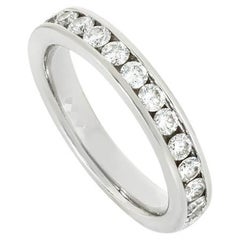 Platinum Diamond Half Eternity Ring 0.75ct TDW