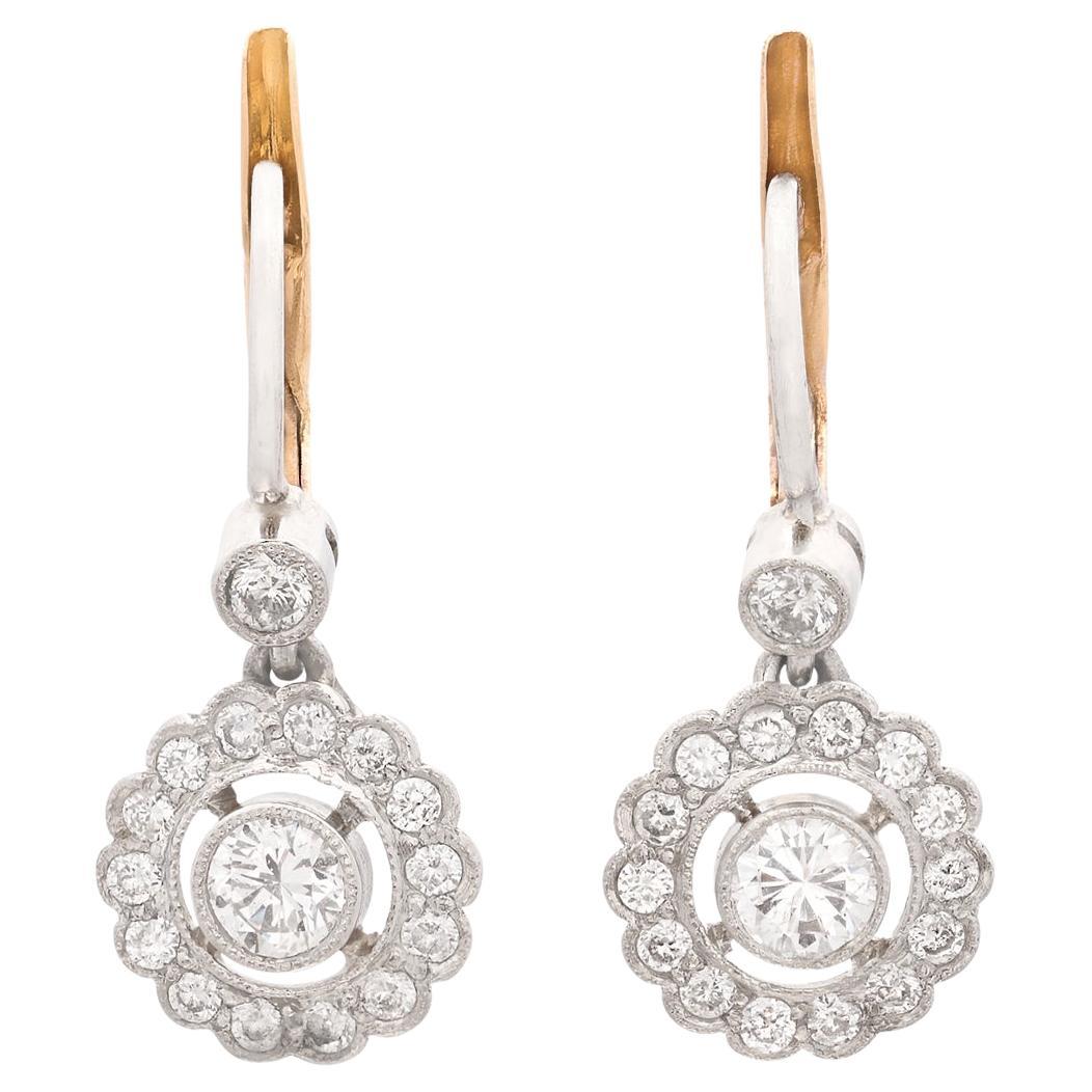 Extra Fine Diamond "Disco Ball" Platinum Earrings at 1stDibs diamond