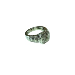Platinum Diamond Halo Engagement Ring Size 6.25