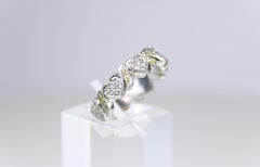 Platinum Diamond Hearts Eternity Band