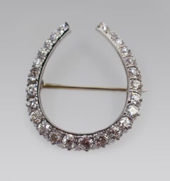 Platinum & Diamond Horseshoe Brooch, English, c.1925