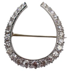 Platinum & Diamond Horseshoe Brooch, English, c.1925