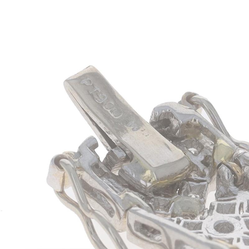 Pulsera de eslabones con diamantes en platino 7