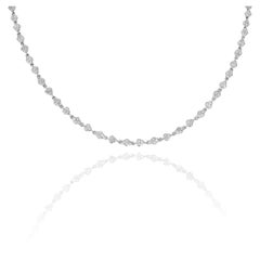 Platinum Diamond Long Chain Necklace 3.27ct TDW