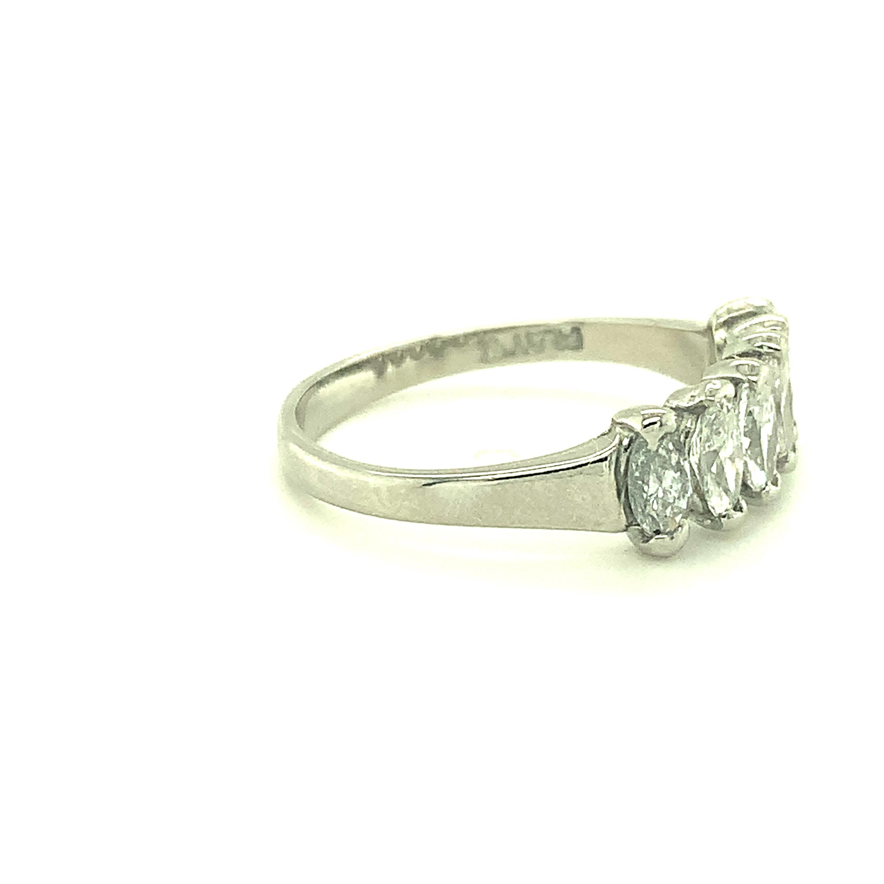 Marquise-Ehering, Platin und Diamant (Marquiseschliff)