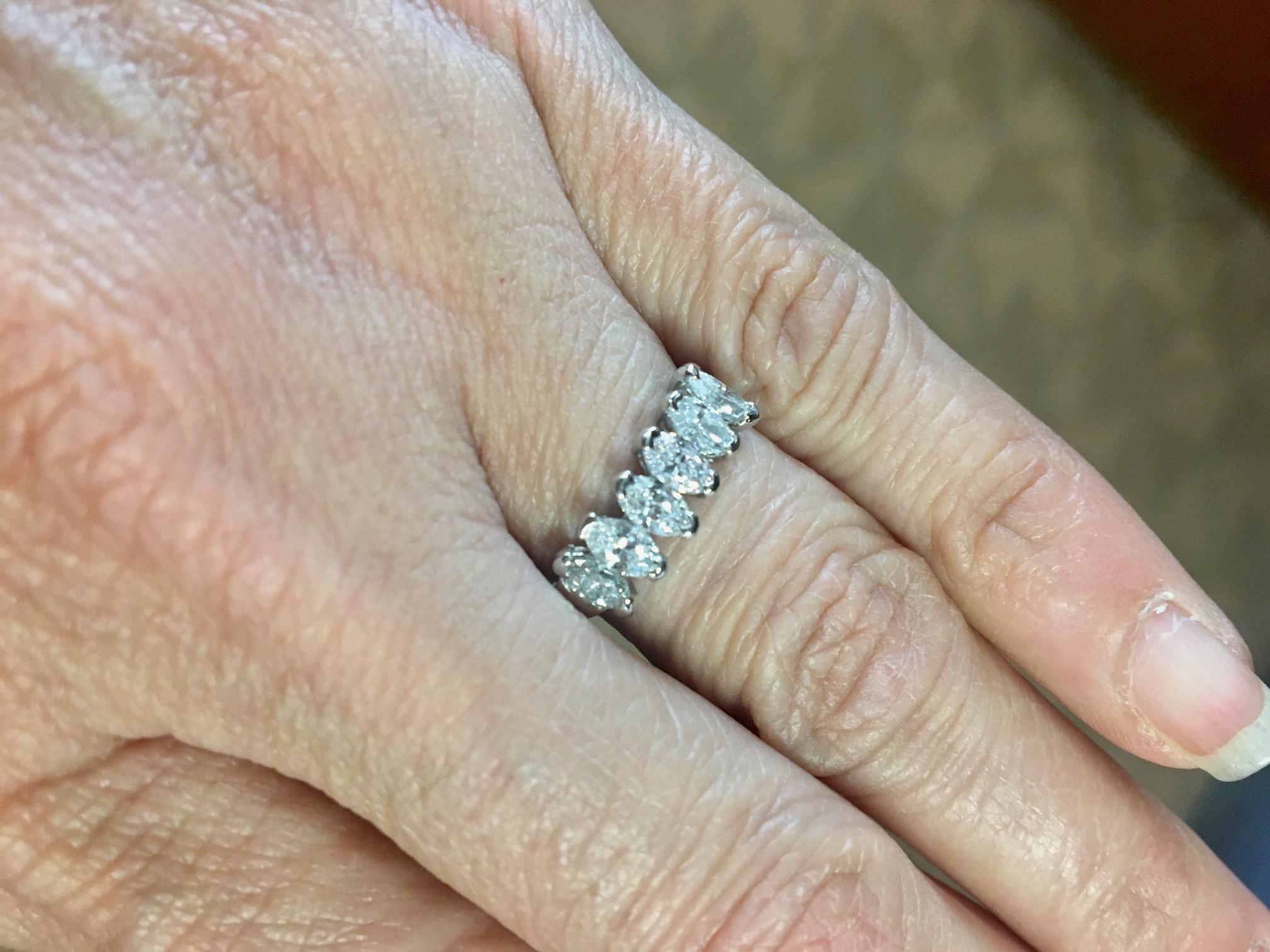 Marquise-Ehering, Platin und Diamant 2