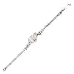 Montre-bracelet Hamilton pour dames, en platine et diamants, datant du milieu du siècle dernier