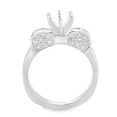 Platinum and Diamond Mounting Ring LBD-095102