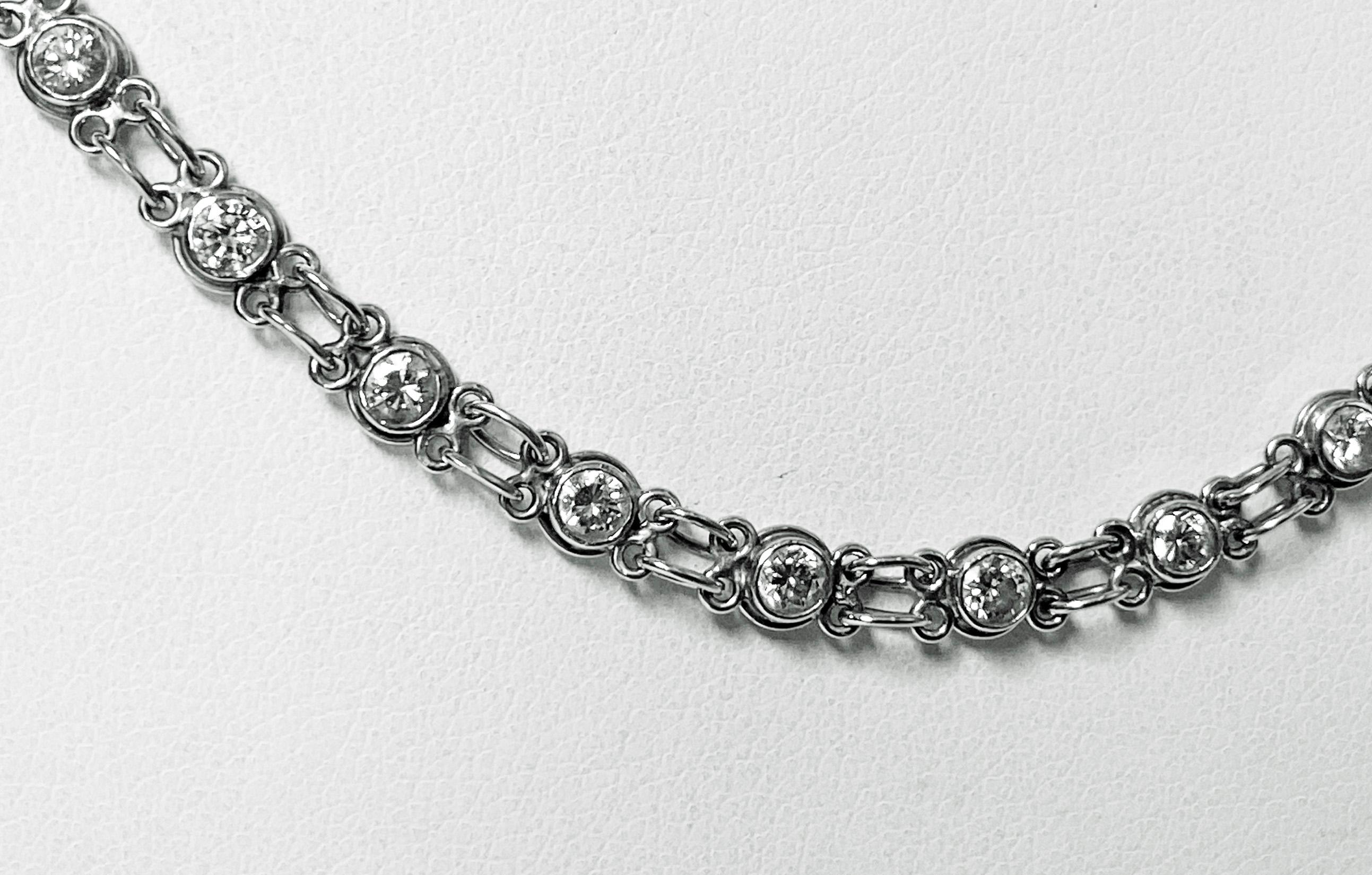 Platinum Diamond Necklace, circa 1930 In Good Condition In Toronto, ON