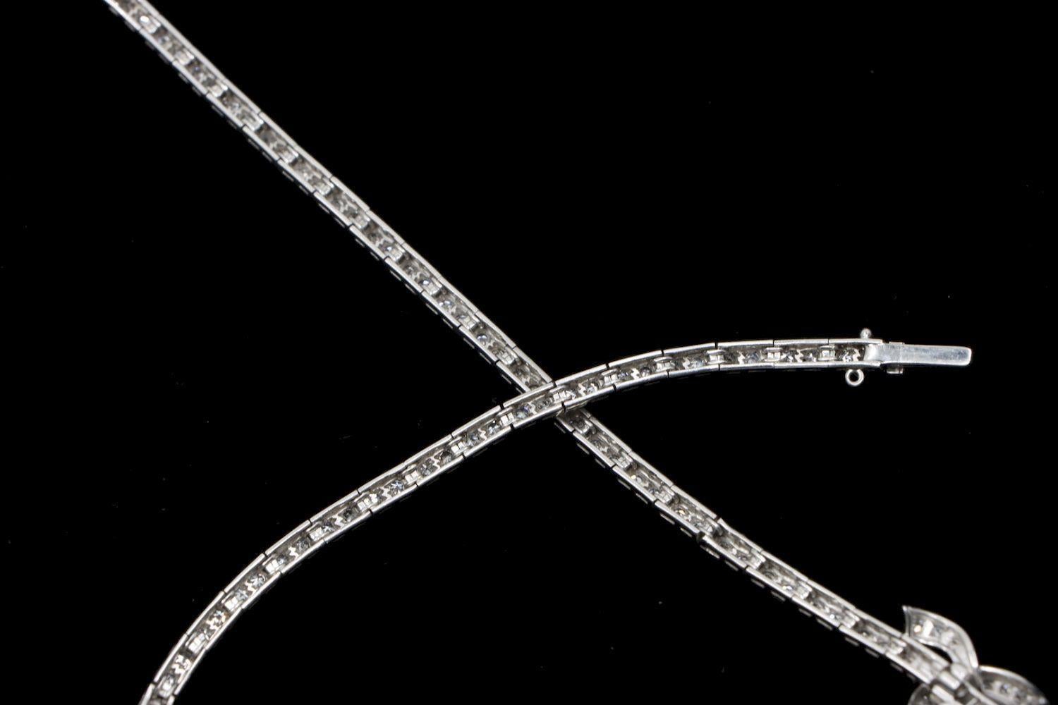 Platinum Diamond Necklace For Sale 5