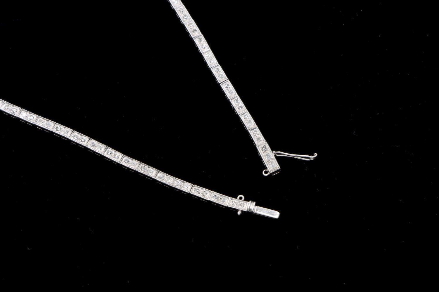 Platinum Diamond Necklace For Sale 2